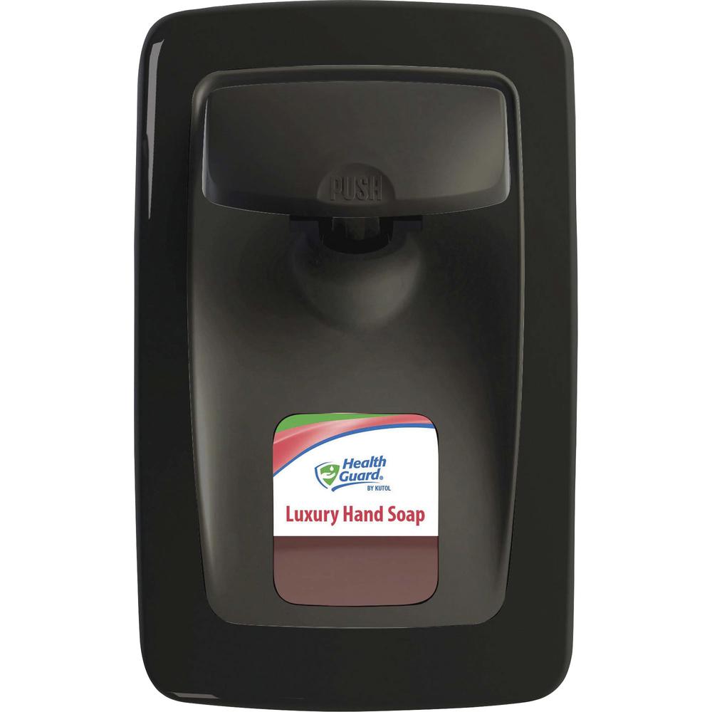 Health Guard Manual Dispenser - Manual - 1.27 quart Capacity - Durable, Germ Free, Wall Mountable, Leak Proof, Key Lock, Refillable - Black - 1Each. Picture 1