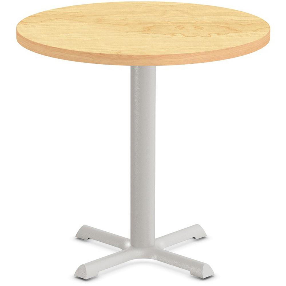 Special-T StarX-2 Dining Table - Crema Maple Round Top - Gray, Powder Coated x 36" Table Top Diameter - 29" Height - Assembly Required - Thermofused Laminate (TFL) Top Material - 1 Each. Picture 1