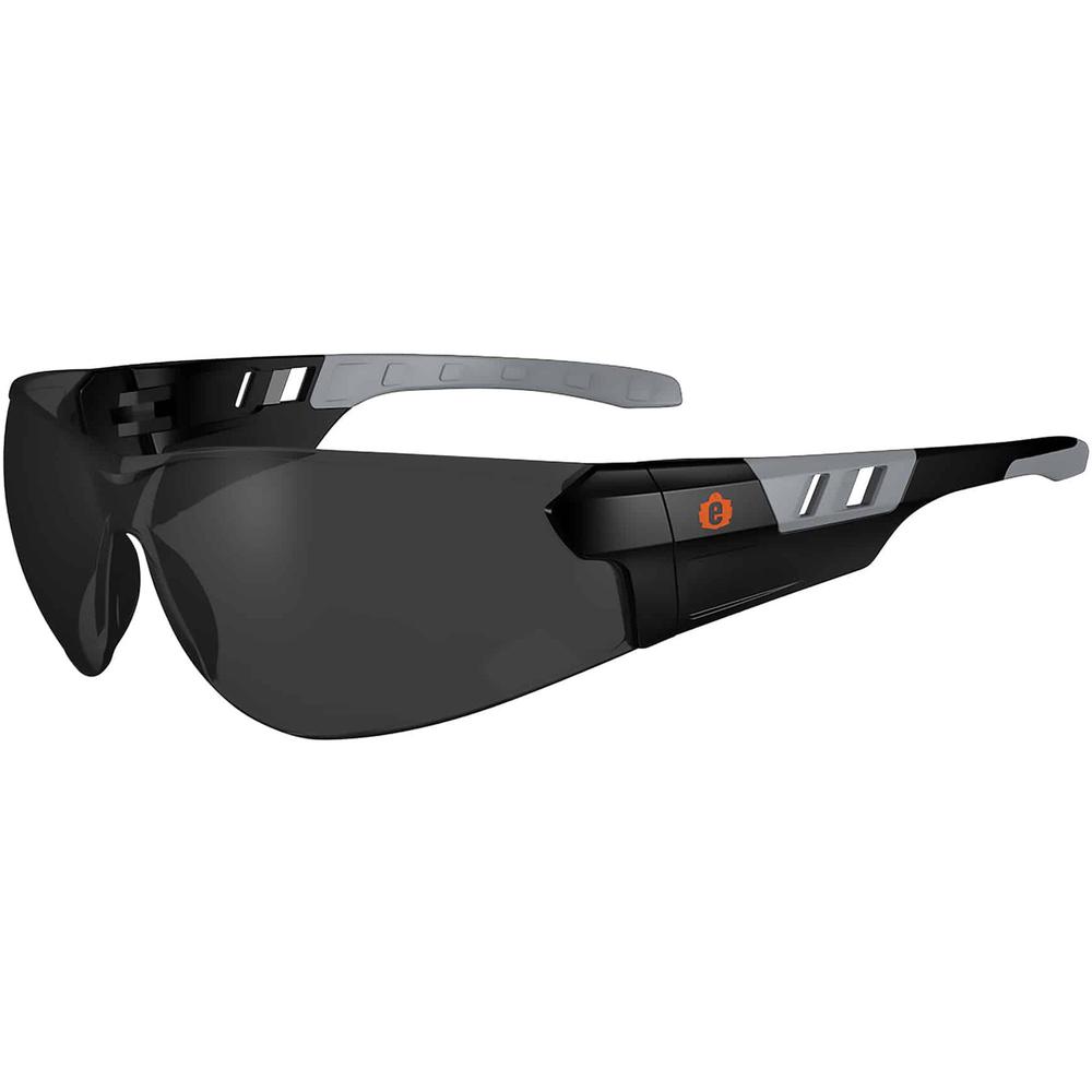 Skullerz SAGA Anti-Fog Smoke Lens Matte Frameless Safety Glasses / Sunglasses - Recommended for: Construction, Carpentry, Woodworking, Landscaping, Welding, Boating, Skiing, Fishing, Hunting, Shooting. The main picture.