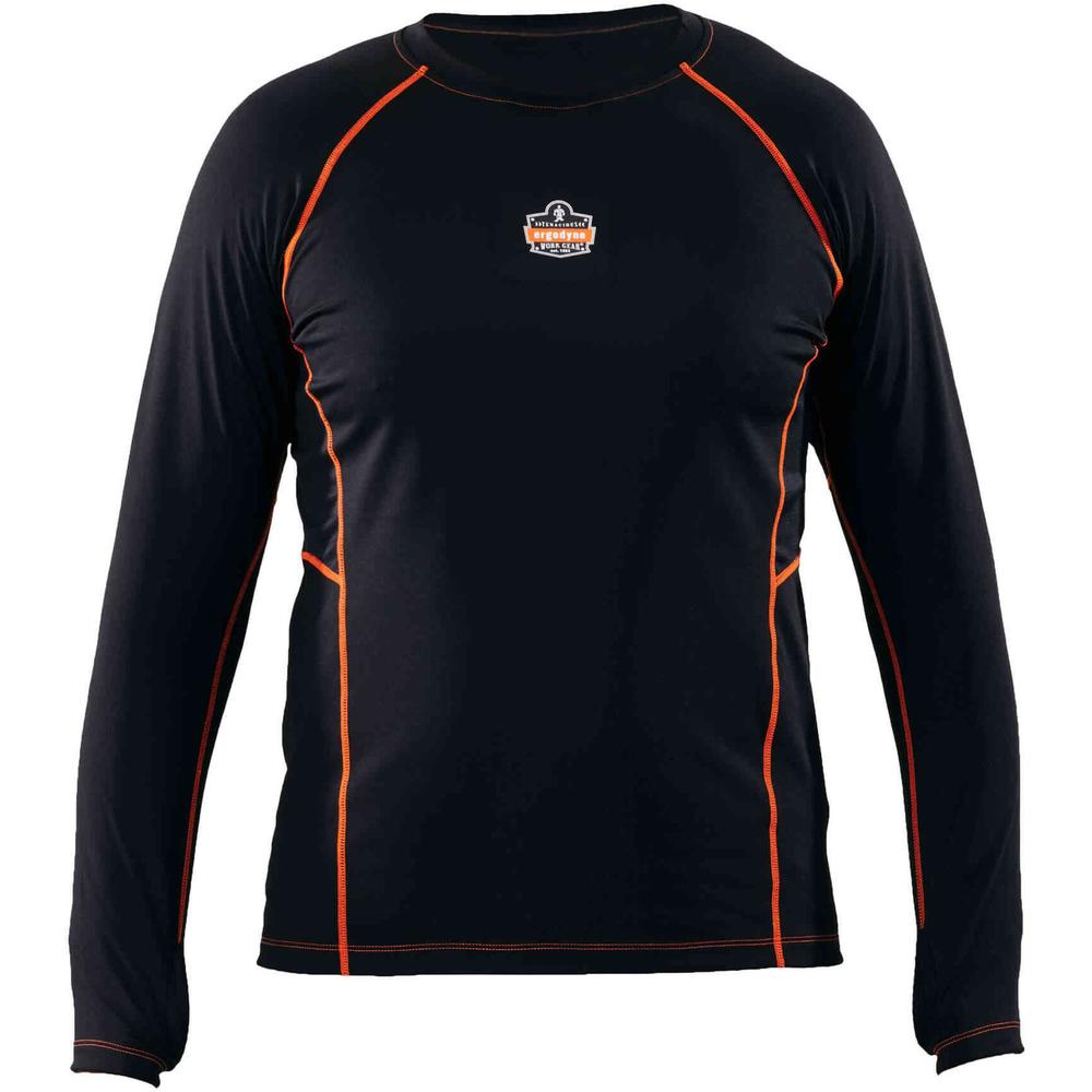 N-Ferno 6435 Thermal Base Layer Long Sleeve Shirt - Large Size - Fabric - Black. Picture 1