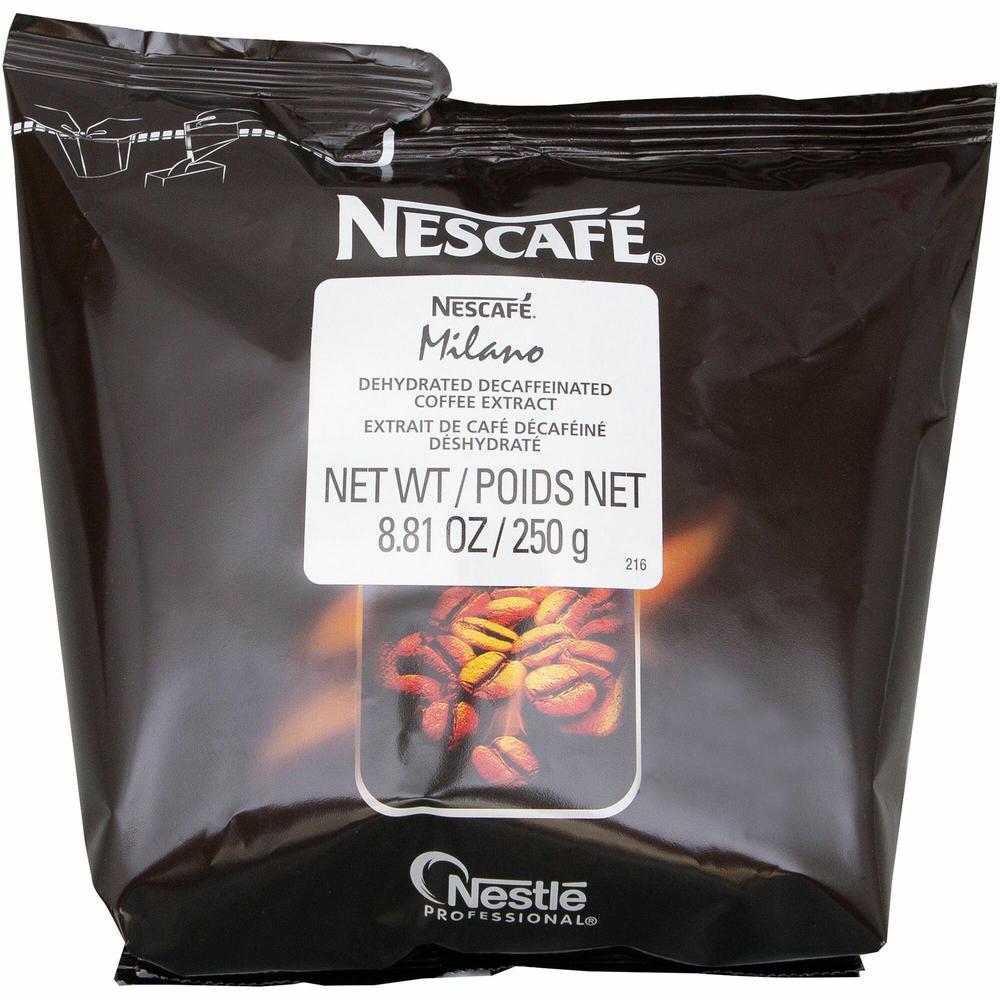Nescafe Ristretto Decaf Coffee - Dark - 8.8 oz Per Pouch - 4 / Carton. Picture 1