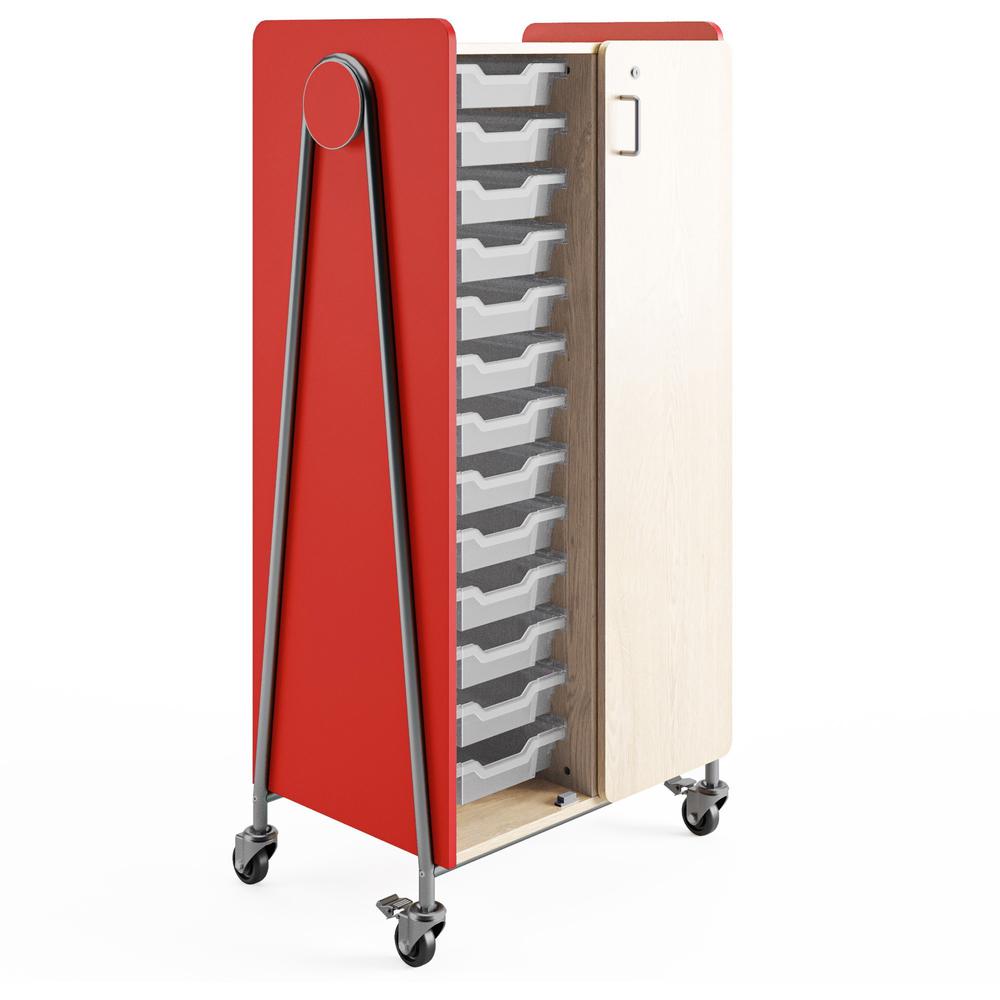 Safco Whiffle Typical 8 Double 60" - 153 lb Capacity - 4 Casters - 3" Caster Size - Laminate, Particleboard, Polyvinyl Chloride (PVC), Metal, Thermofused Laminate (TFL), Steel - x 30" Width x 19.8" De. Picture 1
