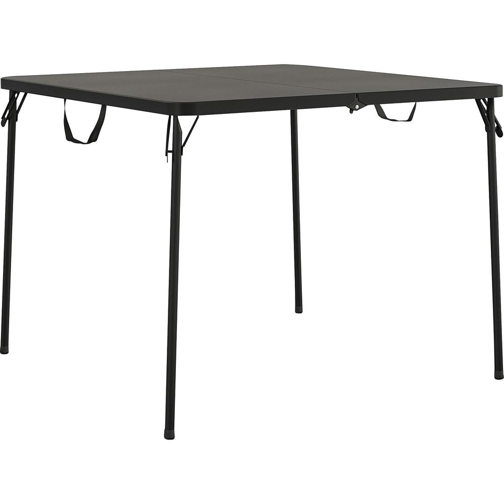 Cosco XL Fold-in-Half Card Table - Four Leg Base - 4 Legs - 200 lb Capacity x 38.50" Table Top Width x 38.50" Table Top Depth - 29.50" Height - Black - 1 Each. Picture 1