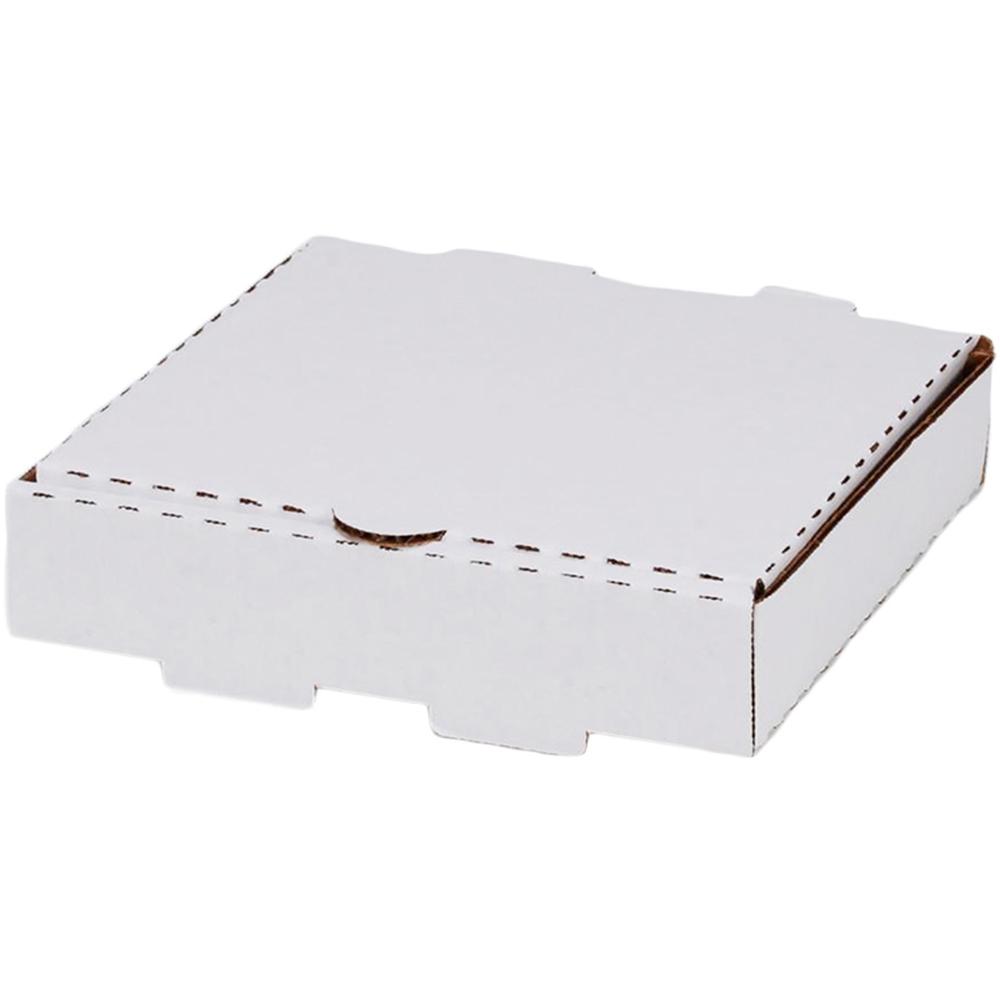 SCT Tray Pizza Box - External Dimensions: 8" Width x 8" Height - Corrugated, Paperboard - White - For Pizza, Food Storage - 50 / Carton. Picture 1