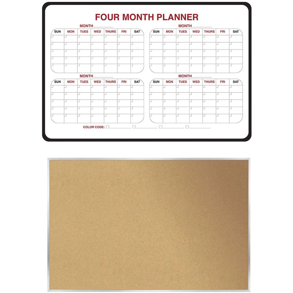 Ghent Dry Erase/Bulletin Board Kit - Cork - 1 Each. Picture 1