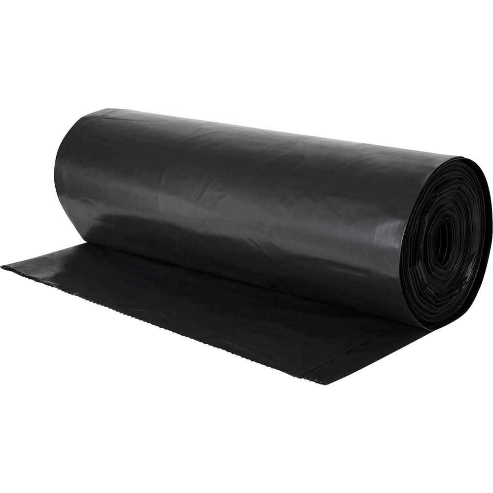 Genuine Joe Heavy-duty Trash Can Liners - 55 gal Capacity - 39" Width x 58" Length - 2.70 mil (69 Micron) Thickness - Black - 50/Carton - Waste Disposal, Debris, Office Waste, Food Waste. Picture 1