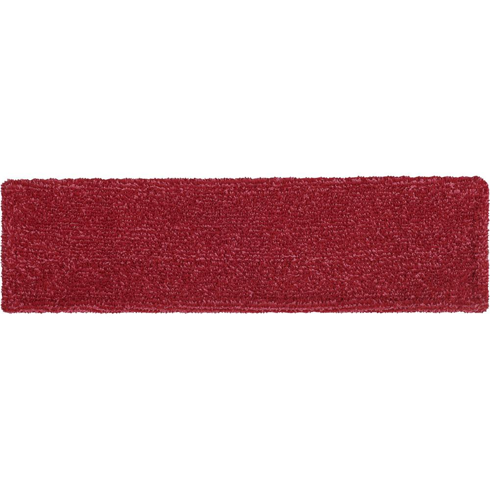 Rubbermaid Commercial Adaptable Flat Mop Microfiber Pad - 19.5" Length x 5.5" Depth - MicroFiber - Red - 12 / Carton. Picture 1