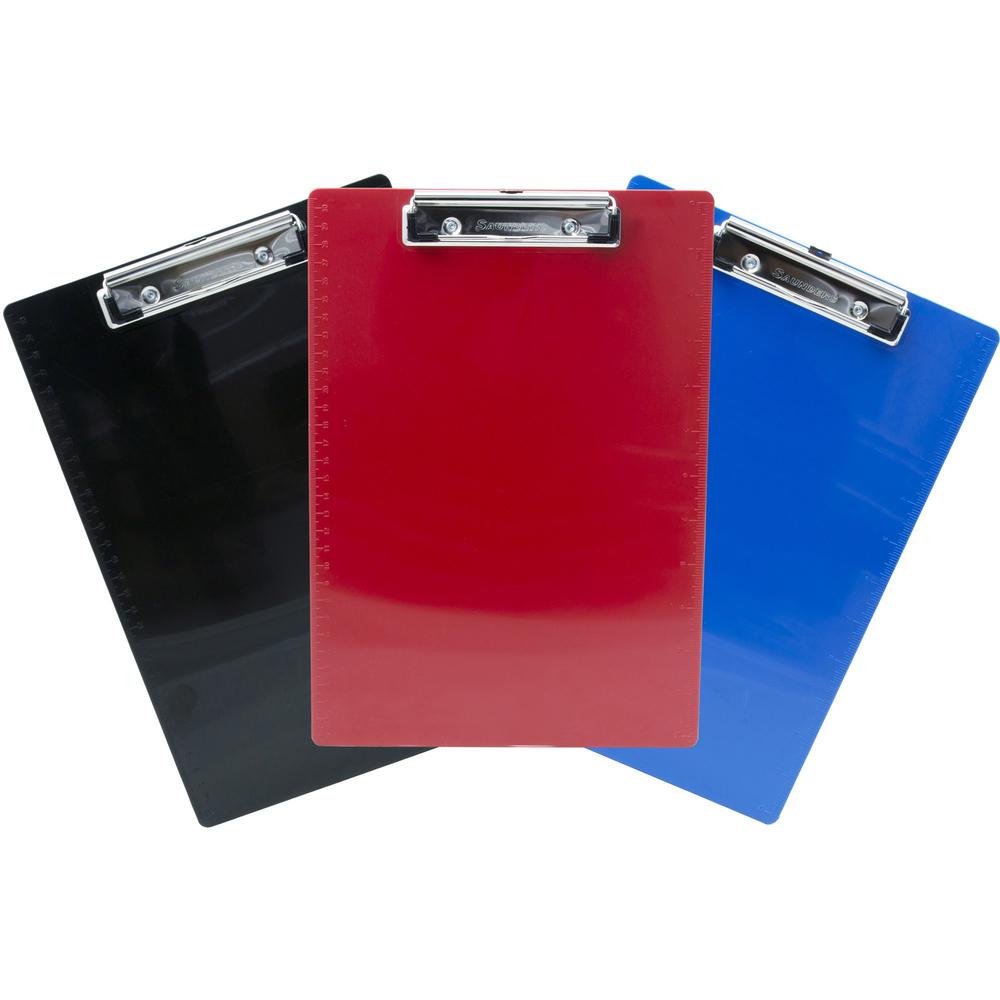 Saunders Recycled Plastic Clipboard - 0.50" Clip Capacity - 8 1/2" x 11" - Plastic - Multi - 3 / Pack. Picture 1