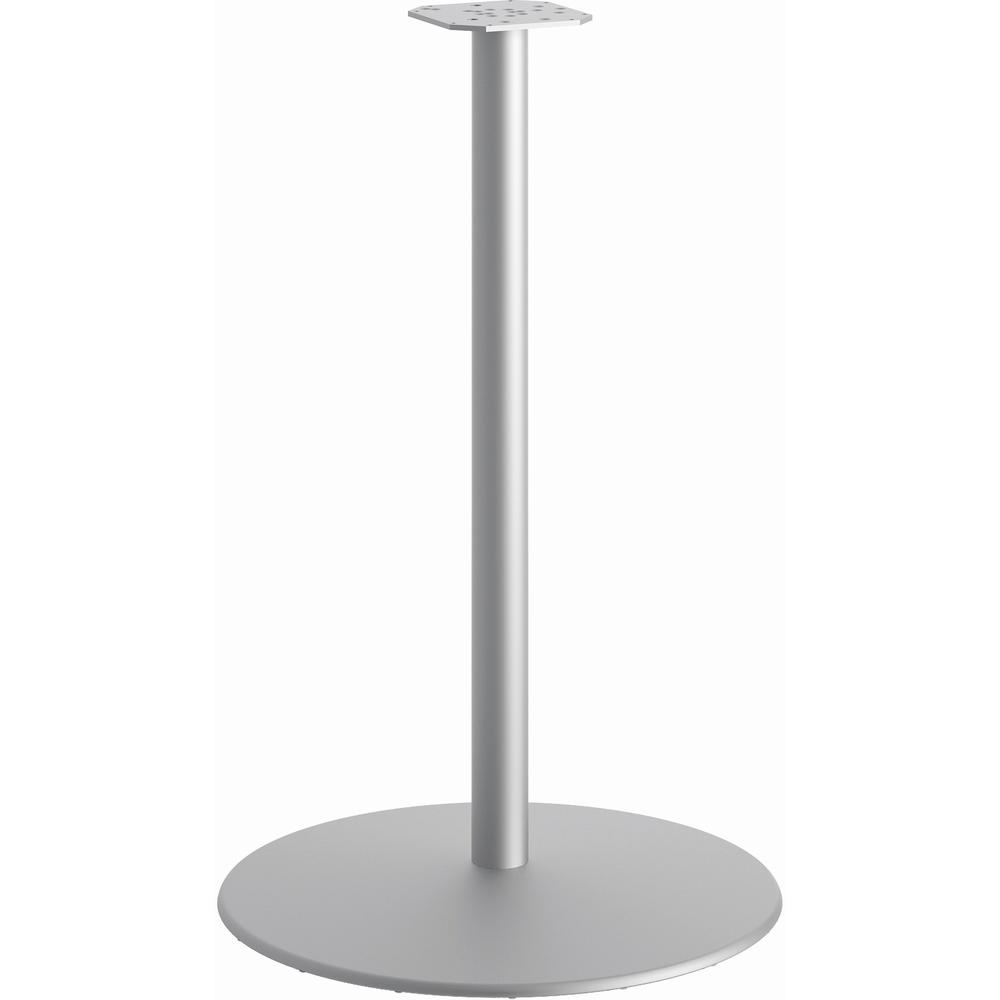 HON Between HBTTD42 Table Base - Round Base - Textured Silver. Picture 1