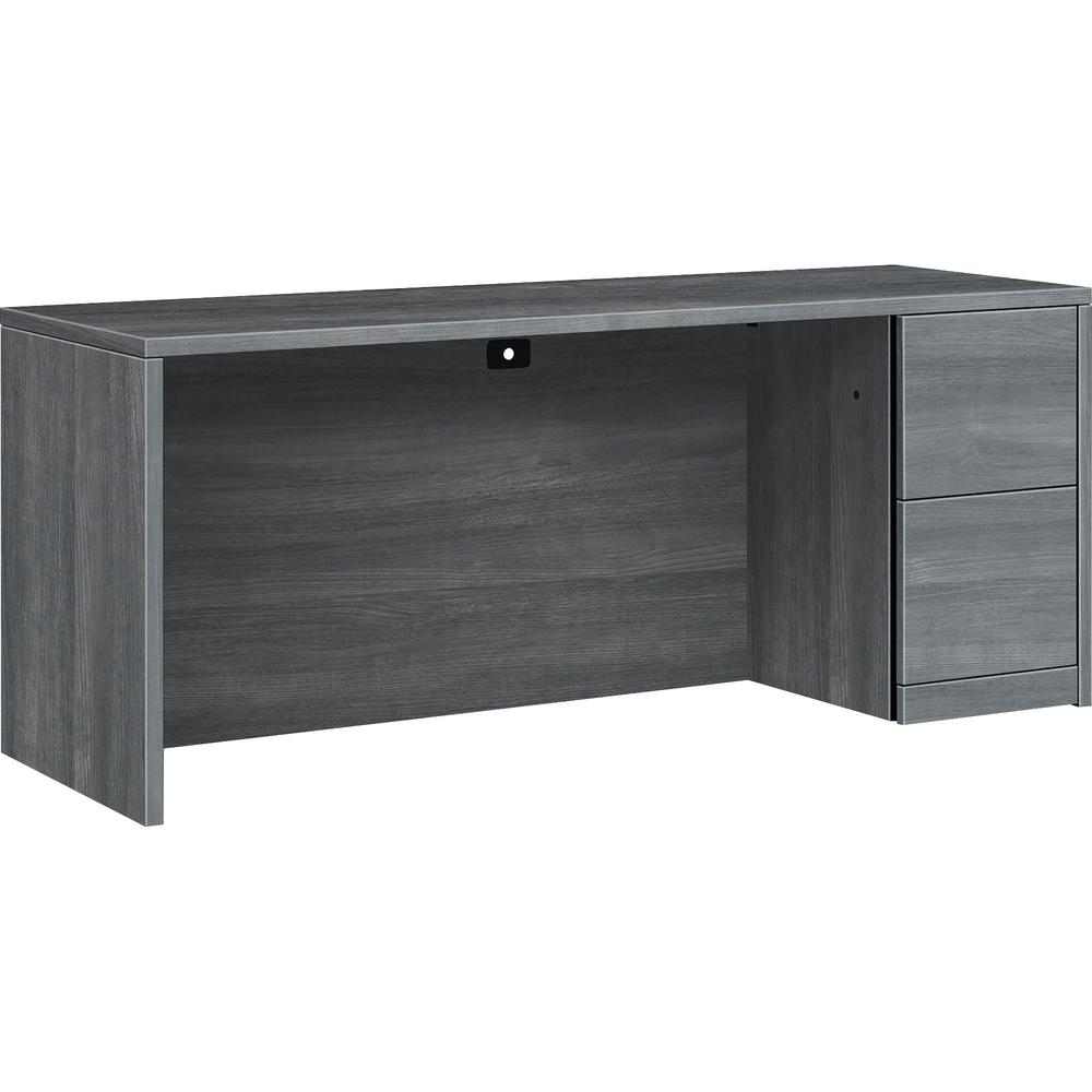 HON 10500 H105903R Pedestal Credenza - 72" x 24"29.5" - 2 x File Drawer(s)Right Side - Finish: Sterling Ash. Picture 1