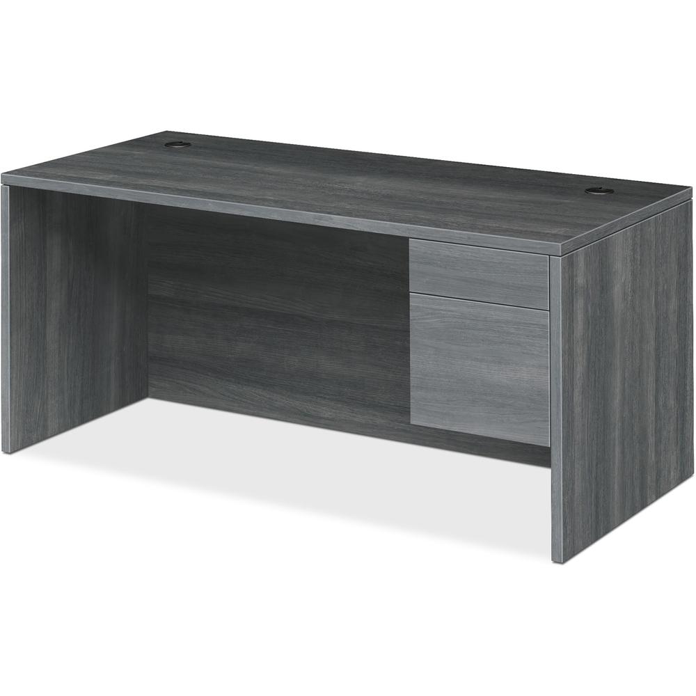 HON 10500 H10585R Pedestal Desk - 72" x 36"29.5" - 2 x Box, File Drawer(s)Right Side - Finish: Sterling Ash. Picture 1