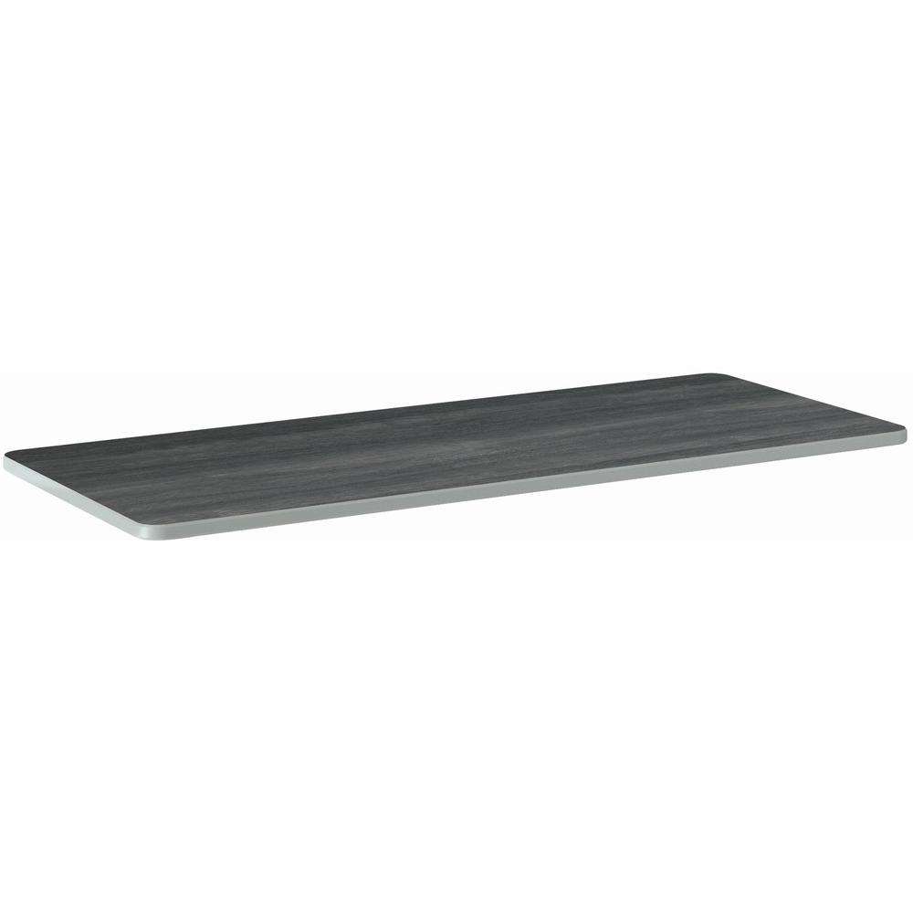 HON Build Series Rectangular Tabletop - Rectangle Top - 25" to 34" Adjustment x 60" Width x 24" Depth - Sterling Ash. Picture 1