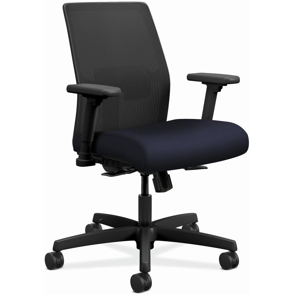 HON Ignition 2.0 Chair - Navy Fabric Seat - Black Mesh Back - Black Frame - Navy. Picture 1