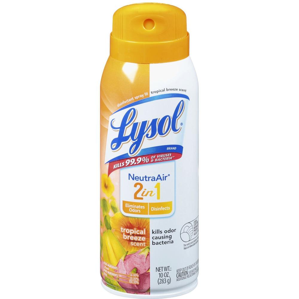 Lysol Neutra Air 2 in 1 Spray - Spray - 10 oz (0.62 lb) - Tropical Breeze Scent - 1 Each. Picture 1
