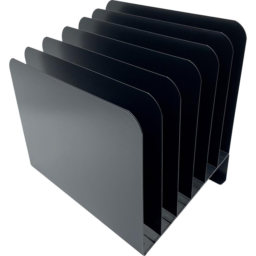 Huron Slanted Vertical Slots Desktop Organizer - 8 Compartment(s) - 10" Height x 9.8" Width x 11" Depth - Durable - Steel - 1 Each. Picture 1