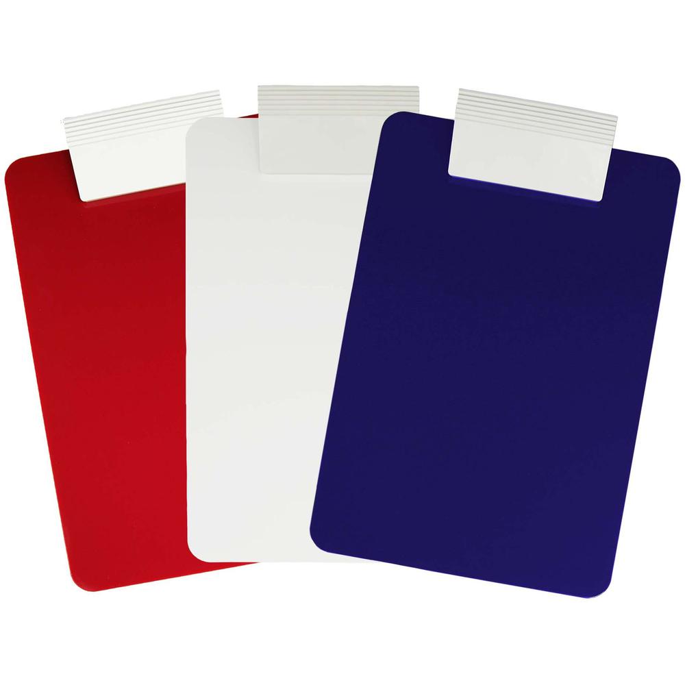 Saunders Antimicrobial Clipboard - 8 1/2" x 11" - Red, Blue - 1 Each. Picture 1