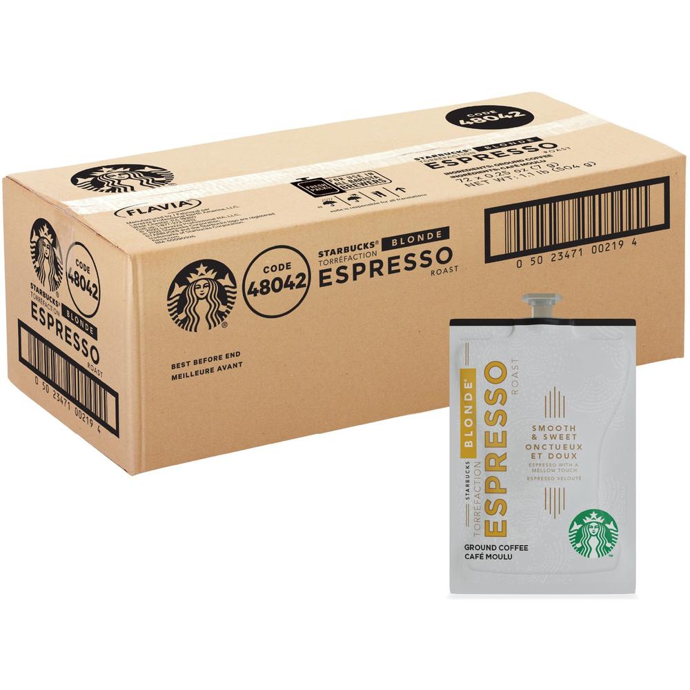 Starbucks Freshpack Espresso Coffee - Compatible with Flavia Barista - Blonde - 72 / Carton. Picture 1