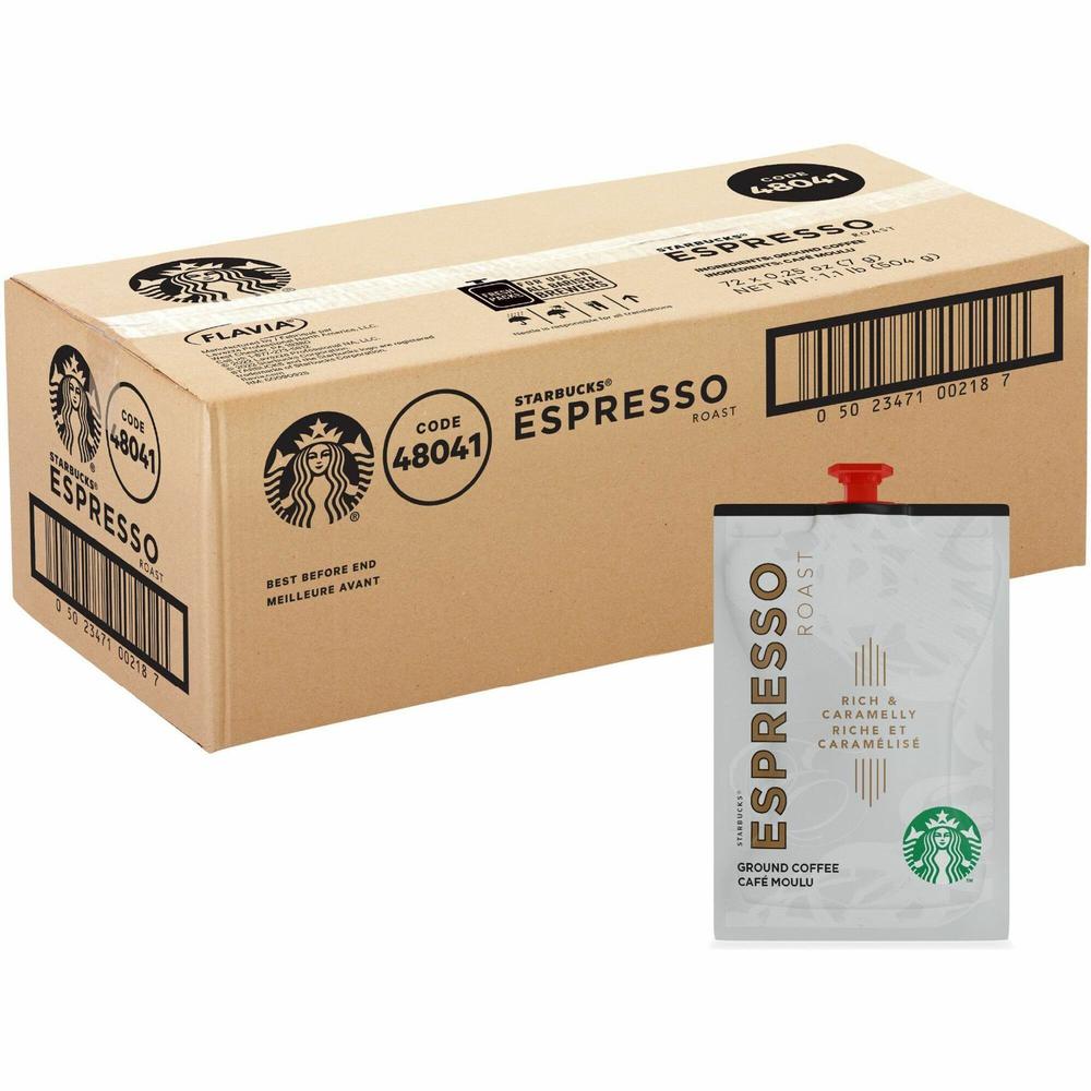 Starbucks Freshpack Blonde Espresso Roast Coffee - Compatible with Flavia Barista - 72 / Carton. Picture 1