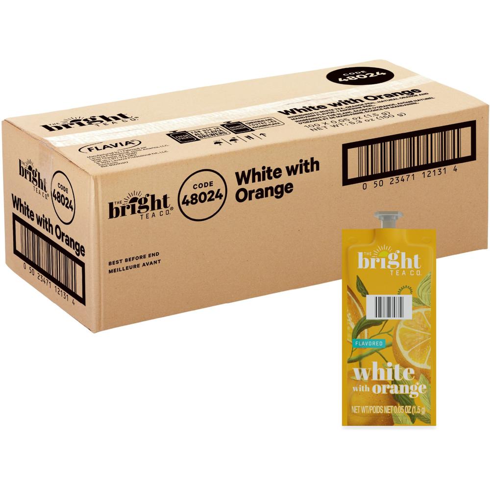 The Bright Tea Co. White with Orange White Tea Freshpack - 100 / Carton. Picture 1