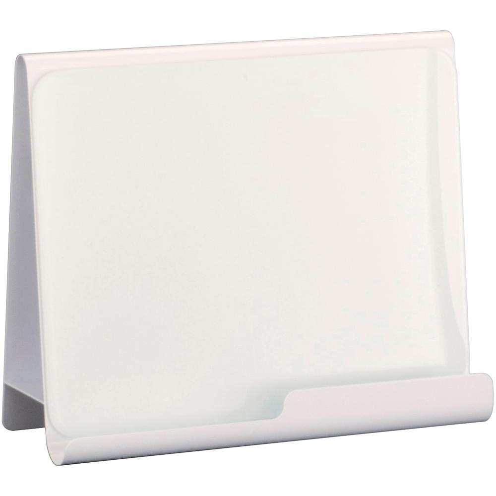 Safco Wave Whiteboard Holder - 14.8" Height x 17" Width x 7" Depth - Desktop - Powder Coated - White. Picture 1