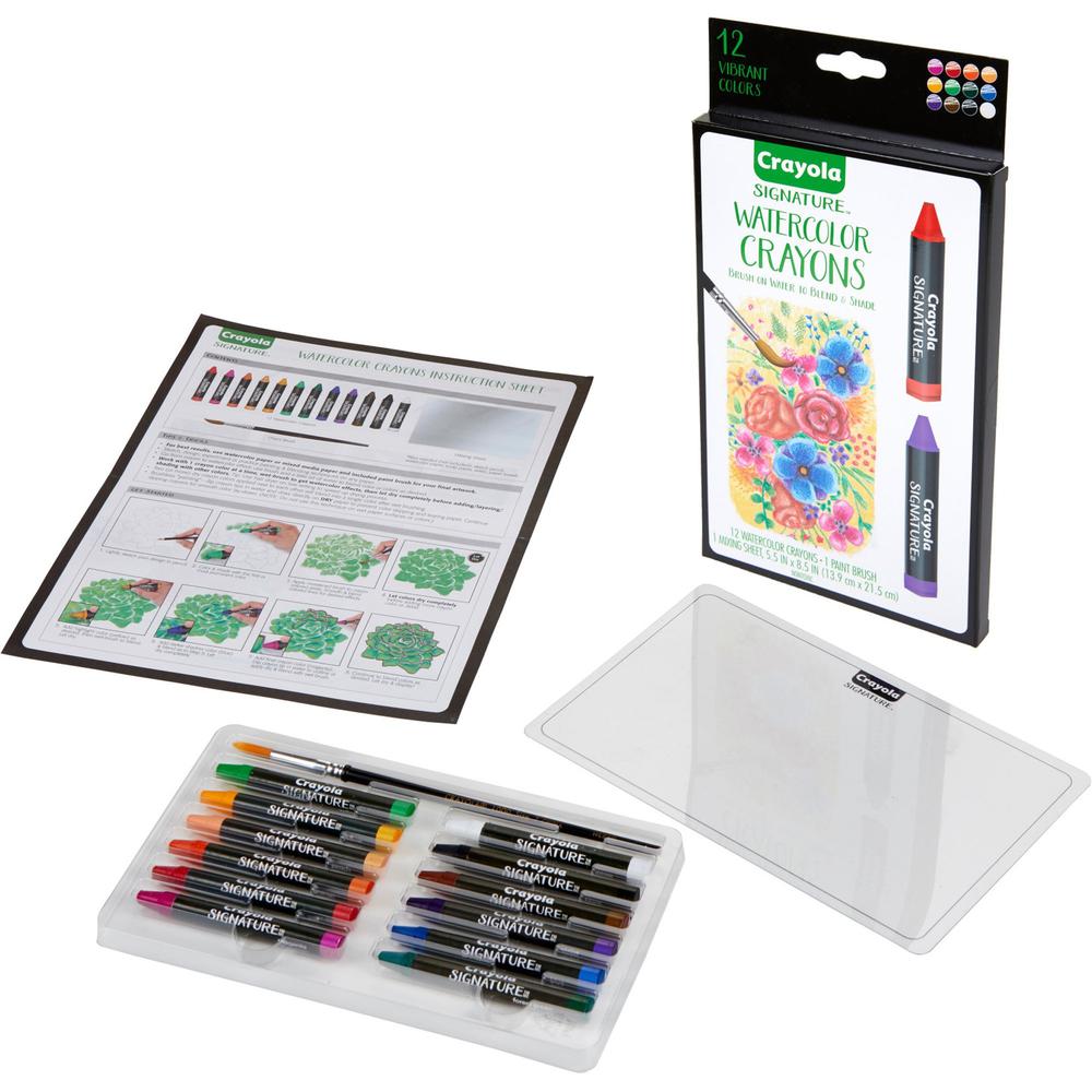 Crayola Signature Premium Watercolor Crayons - Assorted. Picture 1