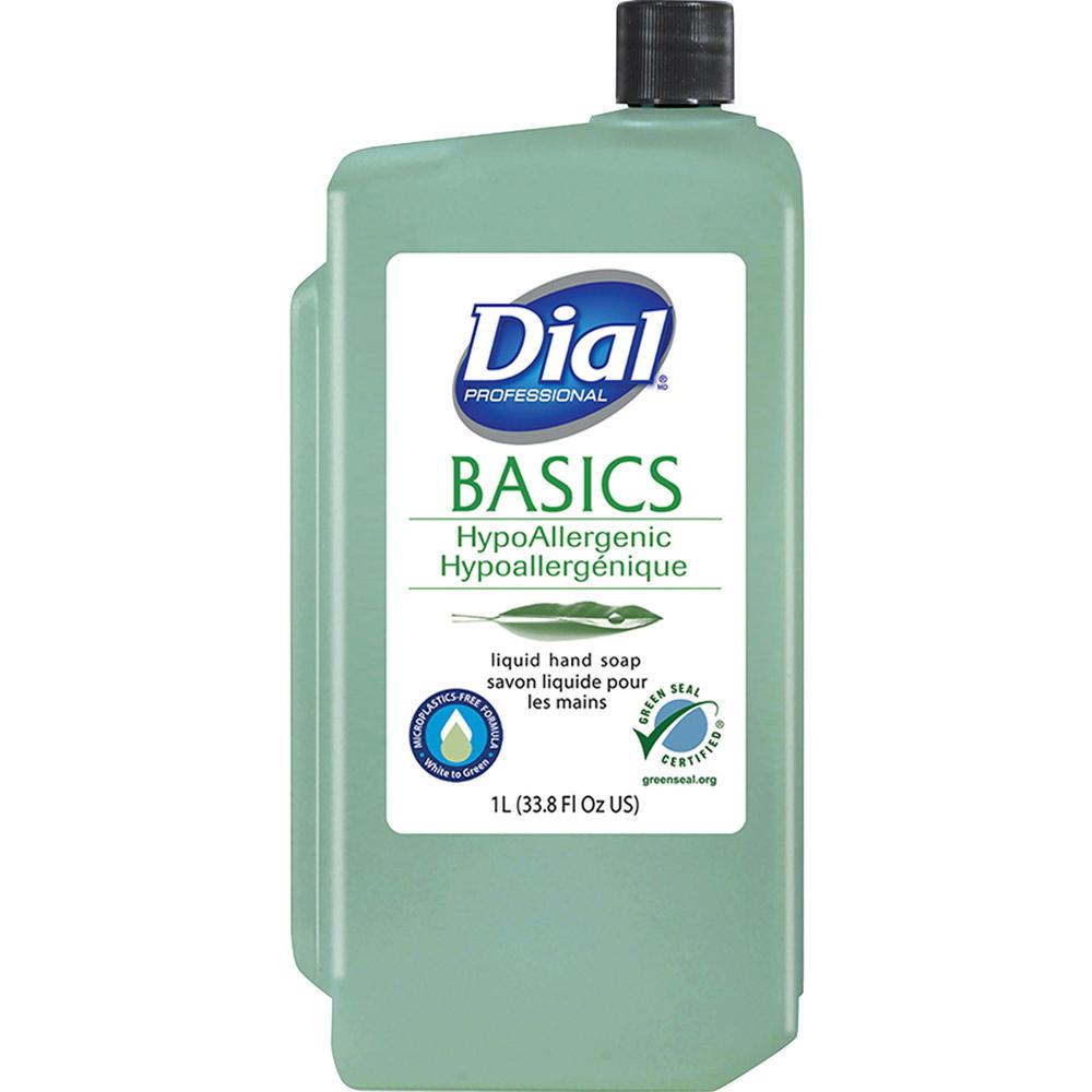 Dial Basics Liquid Hand Soap - 33.8 fl oz (1000 mL) - Hand, Healthcare, School, Office, Restaurant, Daycare - Green - 1 Each. Picture 1
