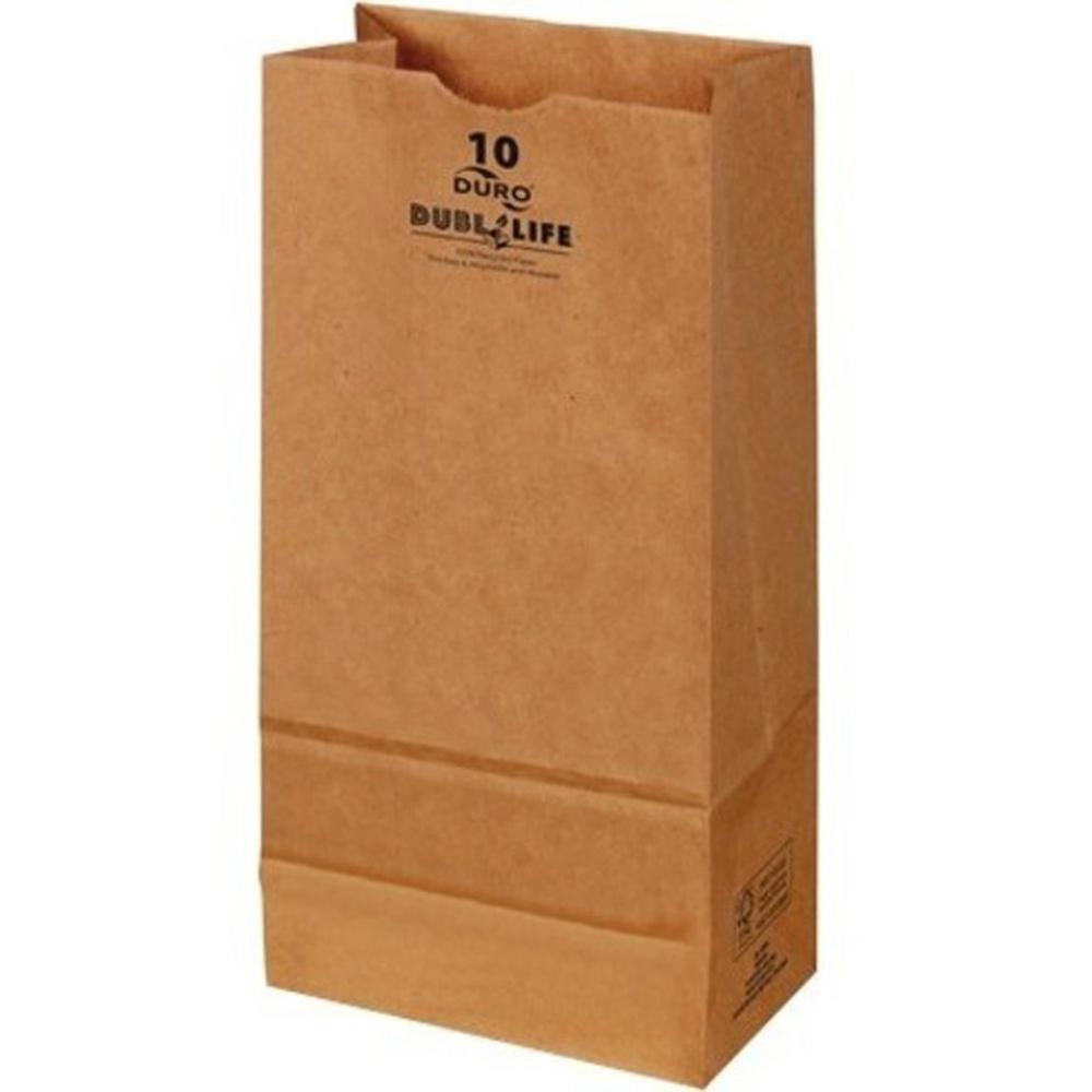 DURO Dubl Life SOS Bags - 4.50" Width x 7.06" Length - Brown - Kraft Paper - 1Carton - 500 Per Carton - Grocery, Food - Recycled. Picture 1
