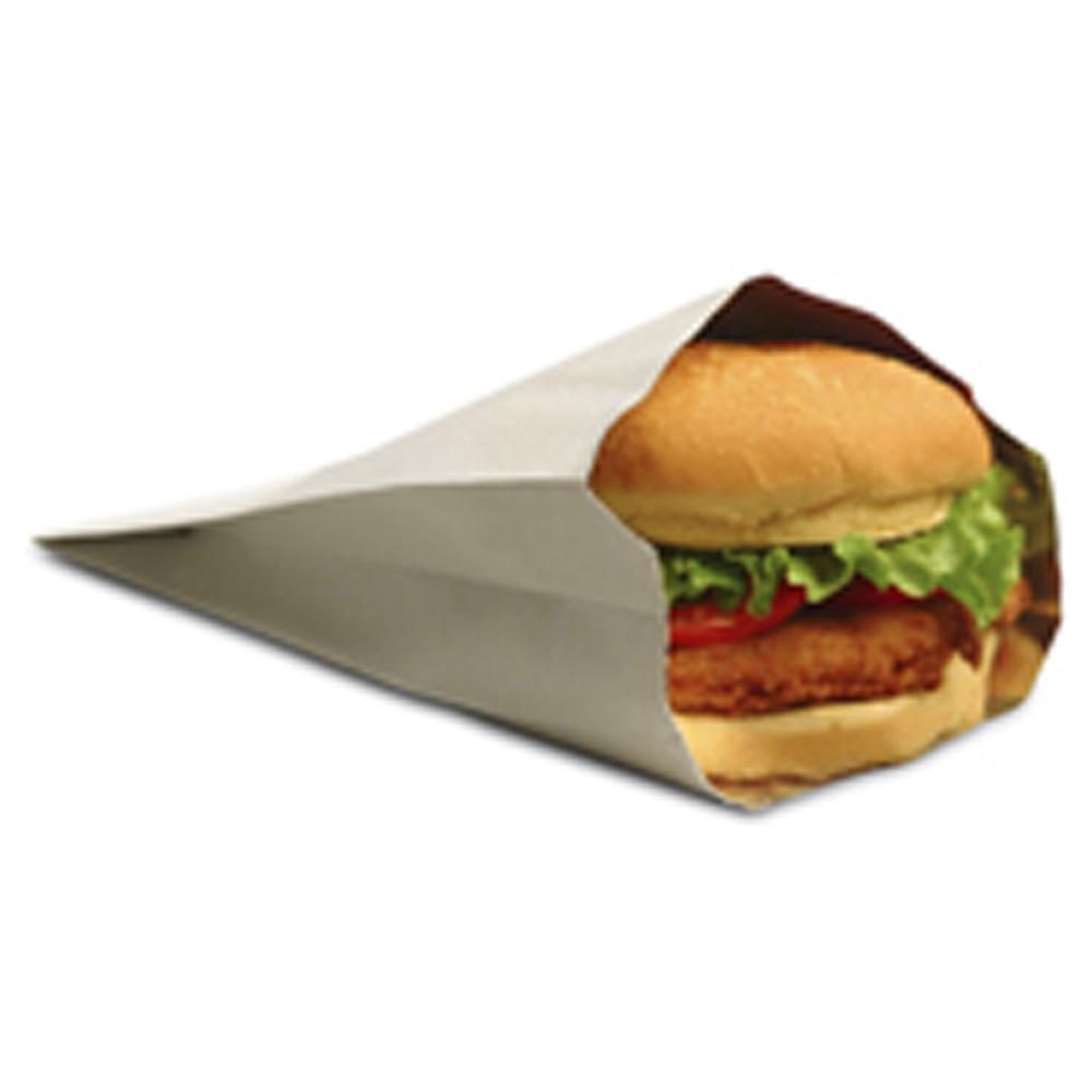 Bagcraft Foil Insulator Sandwich Bags - 5.50" Width x 2" Depth - White - 1000/Carton - Sandwich, Fried Chicken. Picture 1
