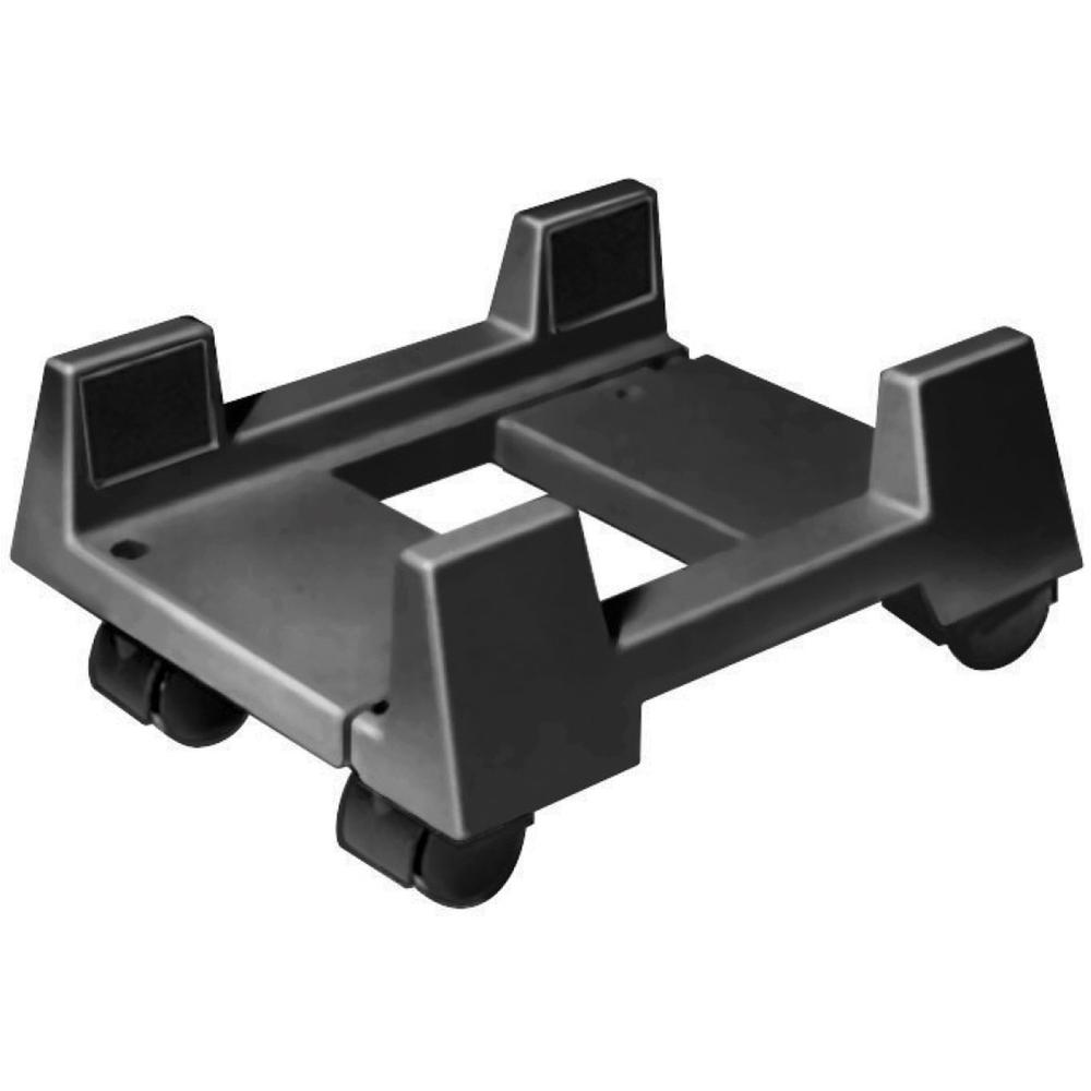 Data Accessories Company MP-63-BLK Mobile CPU Tower Stand - 10.3" Width - Floor - Plastic - Black - TAA Compliant. Picture 1