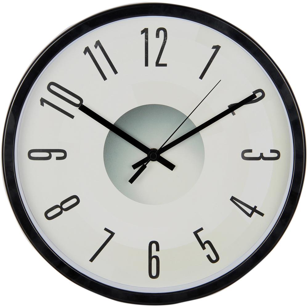Victory Light Heavy-duty Silent Wall Clock - Black/Plastic Case, Gray. The main picture.