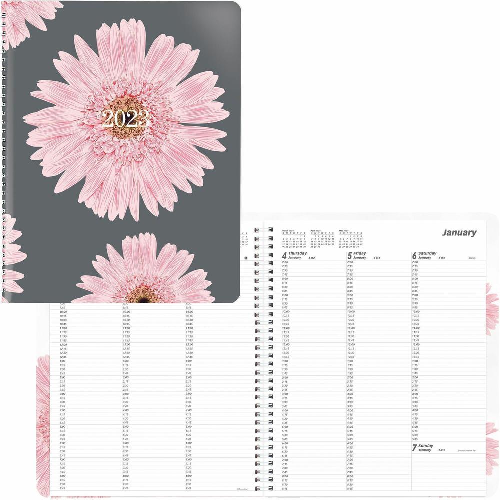 Brownline Essential Weekly Planner/Appointment Book - Weekly - 12 Month - January - December - 7:00 AM to 8:45 PM, 7:00 AM to 5:45 PM - Saturday - 1 Week Double Page Layout - 11" x 8 1/2" Sheet Size -. Picture 1