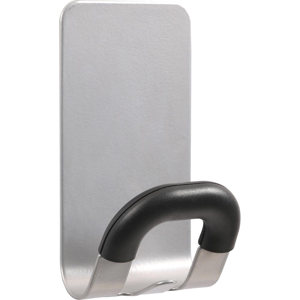 Alba Magnetic Coat Hook - 11.02 lb (5 kg) Capacity - for Coat, Metal, Cabinet, Door, Clothes, Umbrella, Key, Accessories - Acrylonitrile Butadiene Styrene (ABS) - Gray - 1 Each. Picture 1