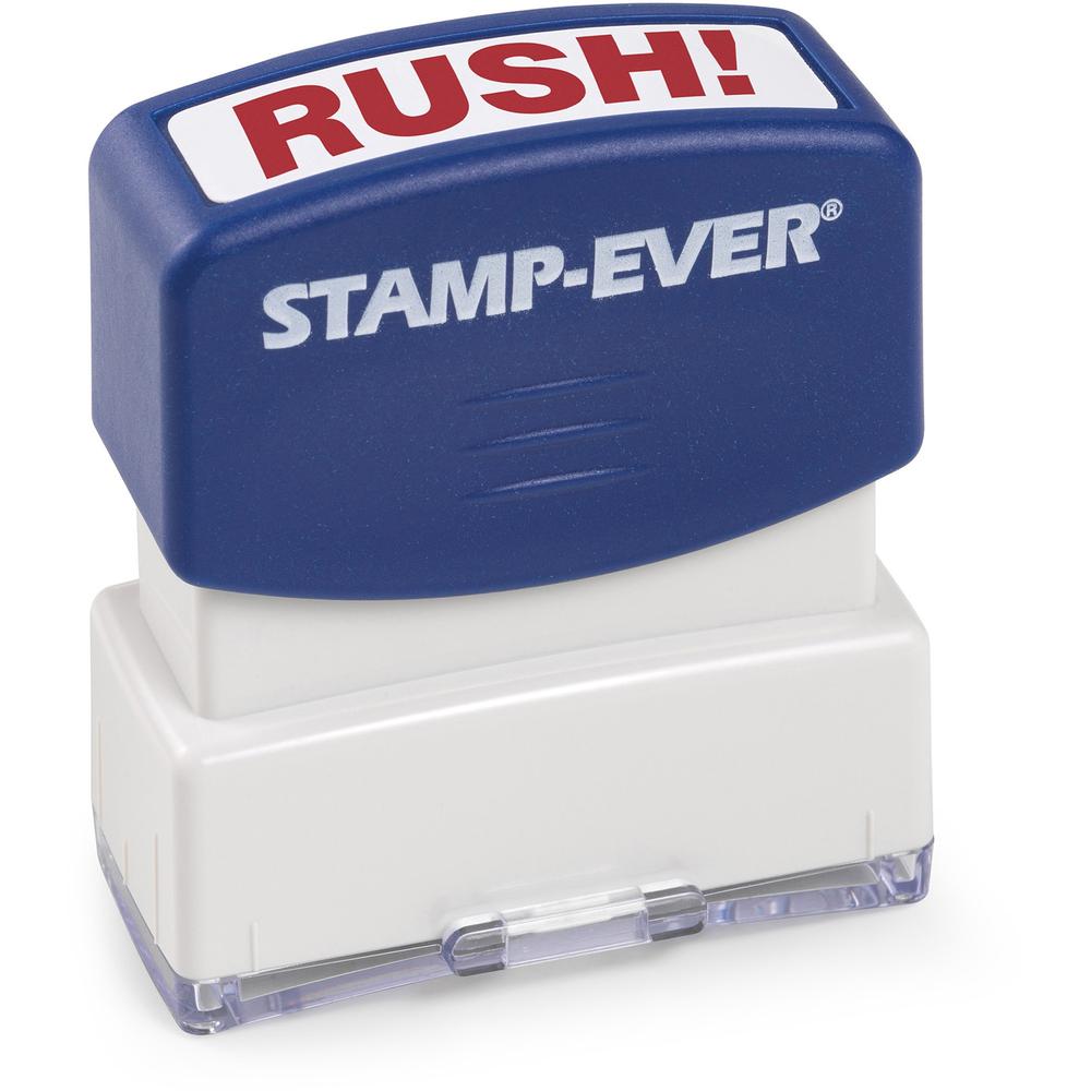 Trodat Pre-Inked RUSH! Stamp - Text Stamp - "RUSH!" - 1.69" Impression Width x 0.56" Impression Length - 50000 Impression(s) - Blue - 1 Each - TAA Compliant. Picture 1