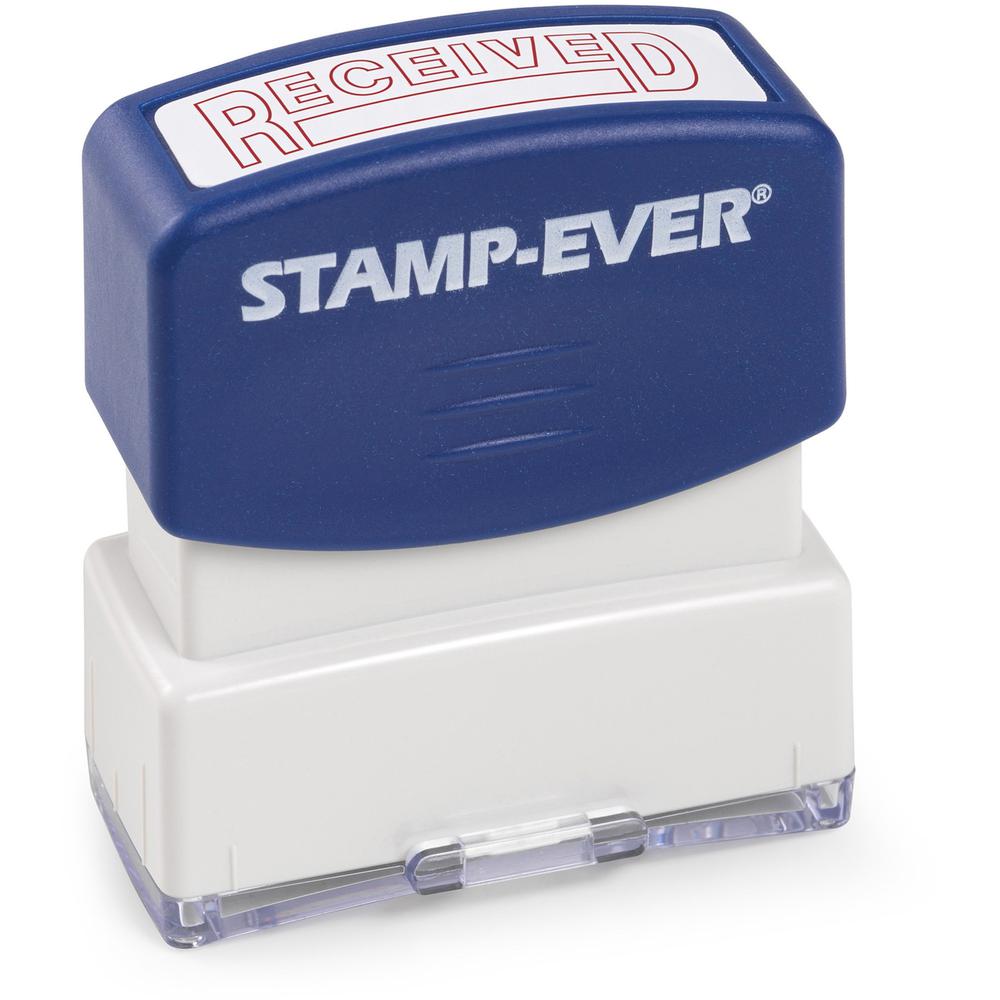 Trodat Pre-inked RECEIVED Stamp - Text Stamp - "RECEIVED" - 1.69" Impression Width x 0.56" Impression Length - 50000 Impression(s) - Red - 1 Each - TAA Compliant. Picture 1