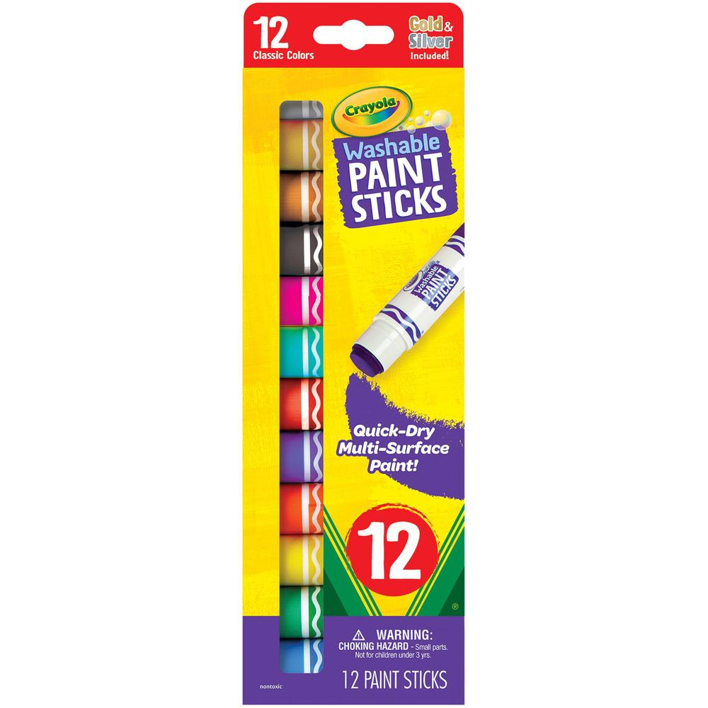 Crayola Project Quick-Dry Paint Sticks - Stick - 1 Pack - Multicolor. Picture 1