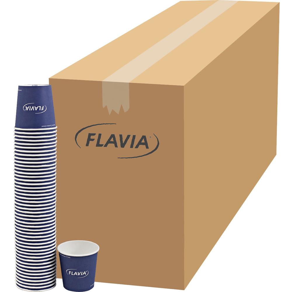 Flavia 10 oz Hot Beverage Paper Cups - 1000 / Carton - Blue - Paper - Beverage, Hot Drink. Picture 1