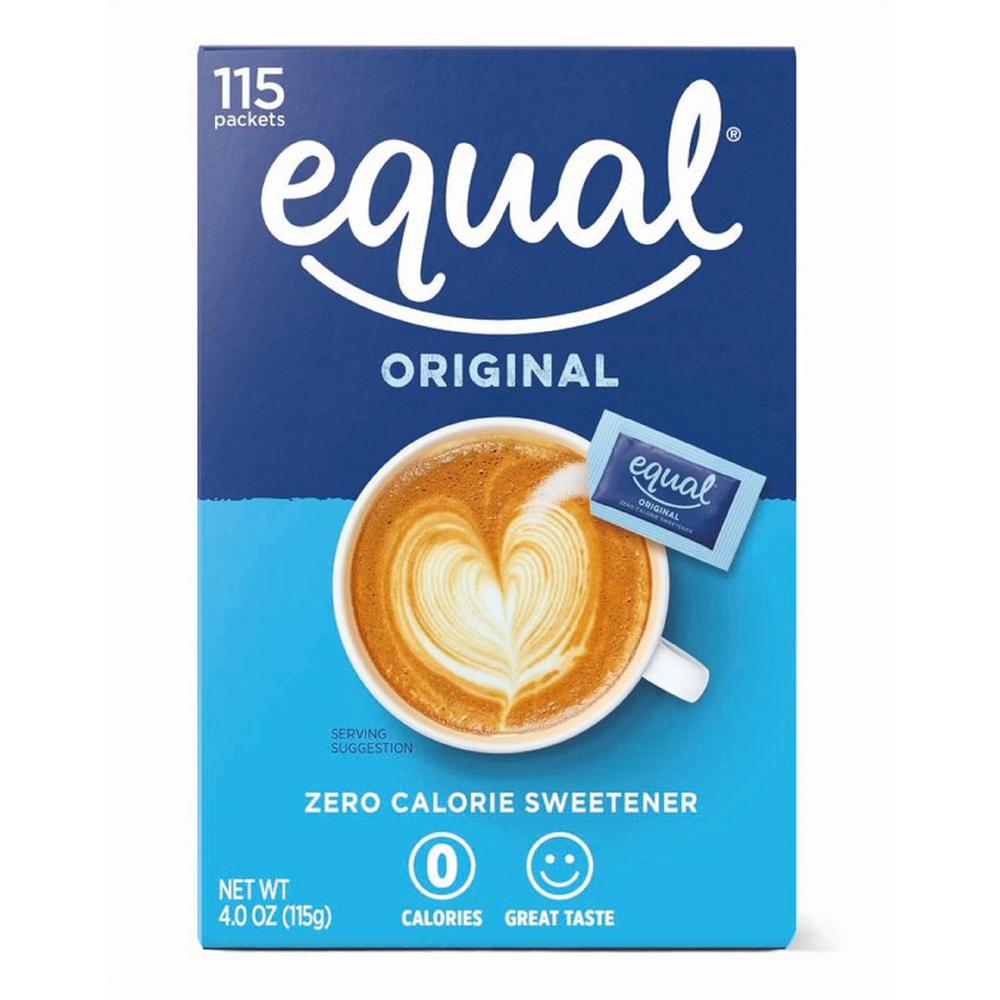 Equal Original Sweetener Packets - 0.035 oz (1 g) - 1Box - 115 Per Box. Picture 1