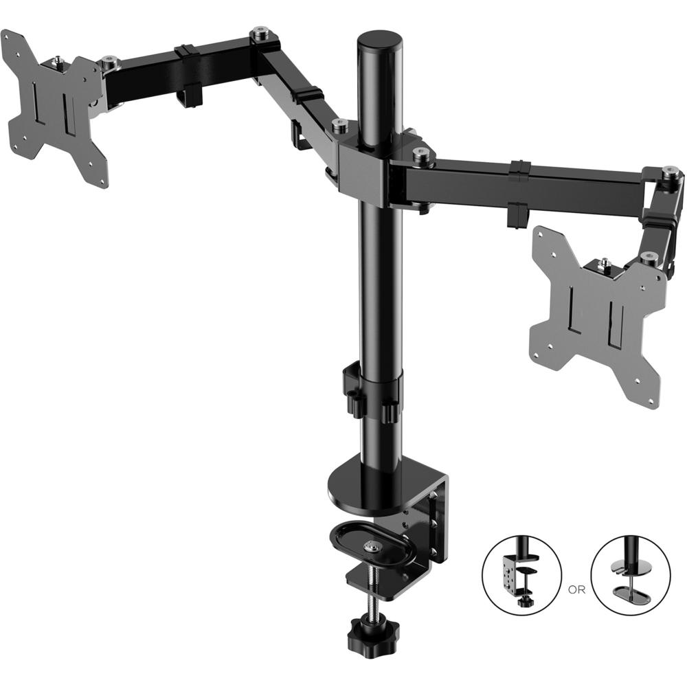 Rocelco RDM2 Desk Mount for LCD Monitor, LED Monitor, Display Stand - Height Adjustable - 2 Display(s) Supported - 13" to 27" Screen Support - 35.27 lb Load Capacity - 75 x 75, 100 x 100 - VESA Mount . Picture 1