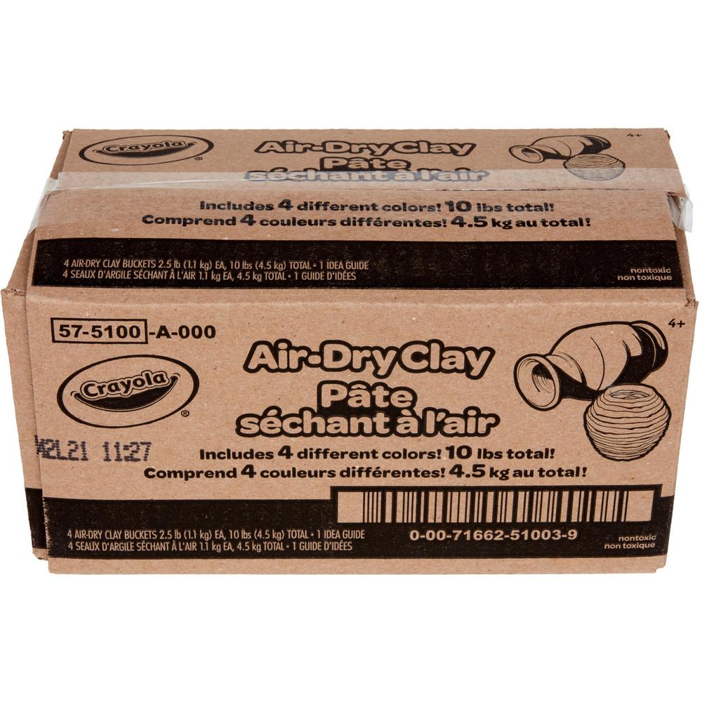 Crayola Air-Dry Clay - Classroom, Room - 4 / Pack - Assorted. Picture 1