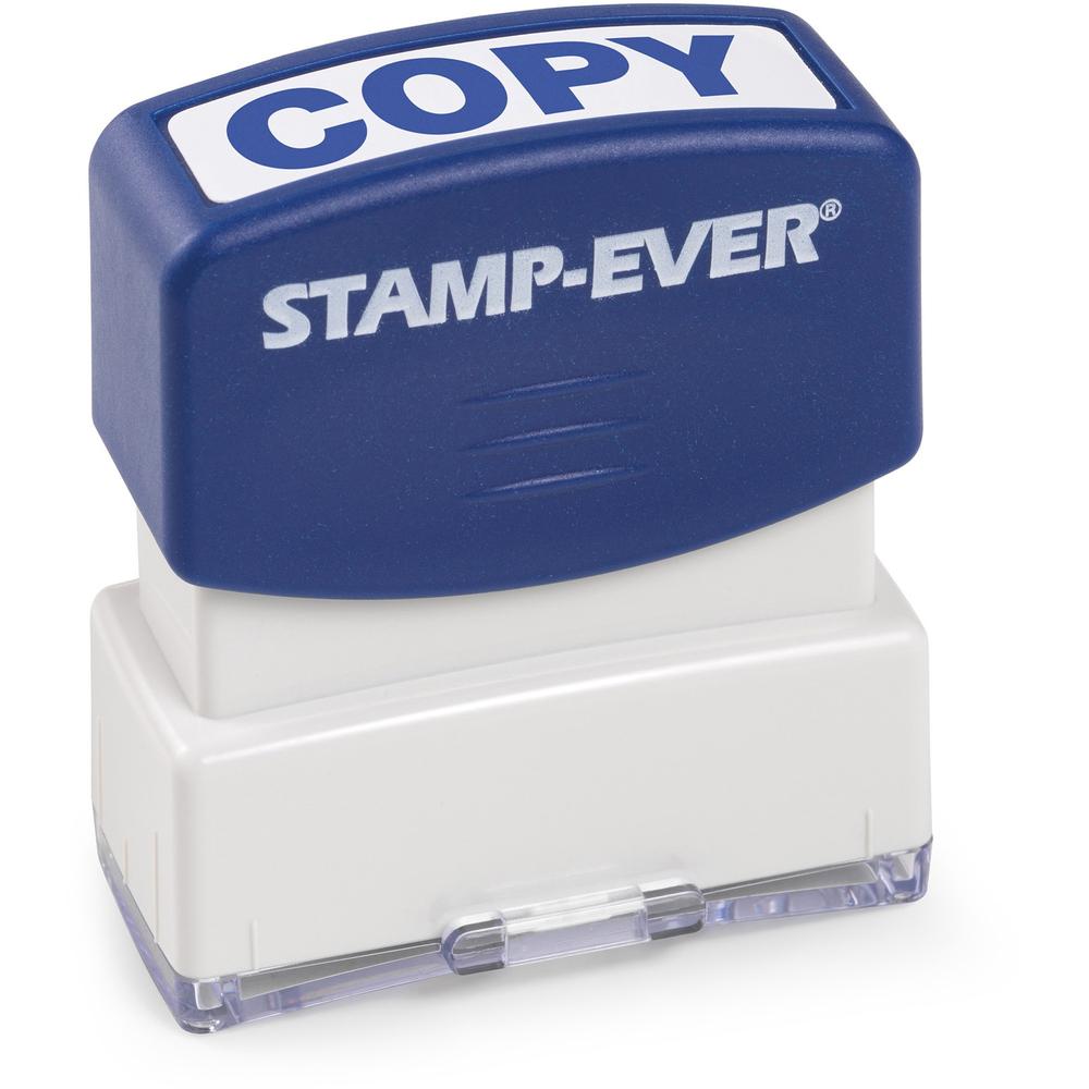 Trodat Pre-inked Stamp - Message Stamp - "COPY" - 0.56" Impression Width x 1.69" Impression Length - Blue - 1 Each - TAA Compliant. Picture 1