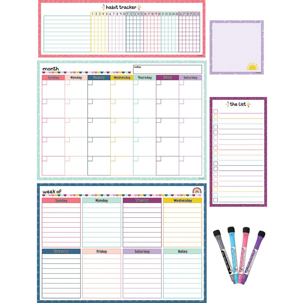 Teacher Created Resources Dry-Erase Task Calendar Set - Multi - 1 Pack. Picture 1