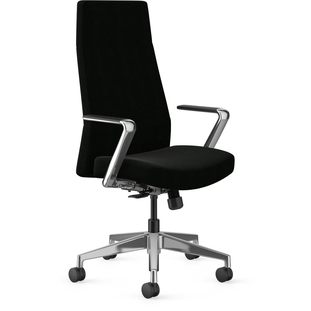 HON Cofi Executive Chair - High Back - 5-star Base - Black - Armrest - 1 Each. The main picture.