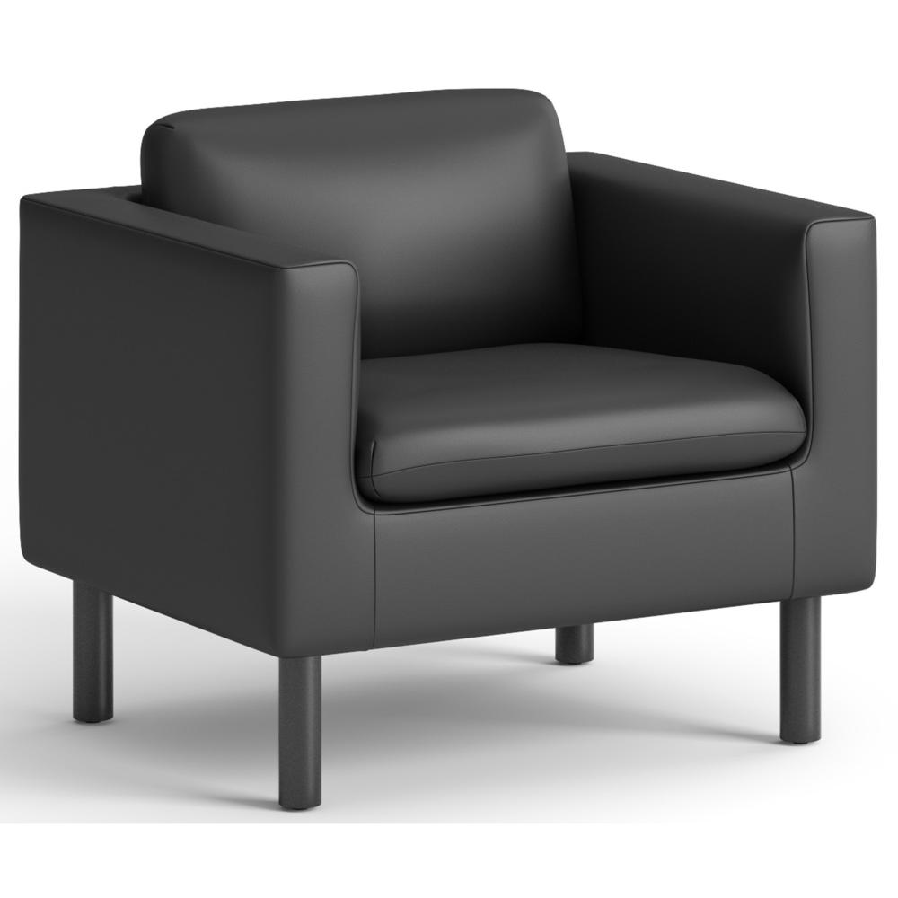 HON Parkwyn Club Chair - 33" x 26.8"29" - Material: Polyurethane - Finish: Black. Picture 1