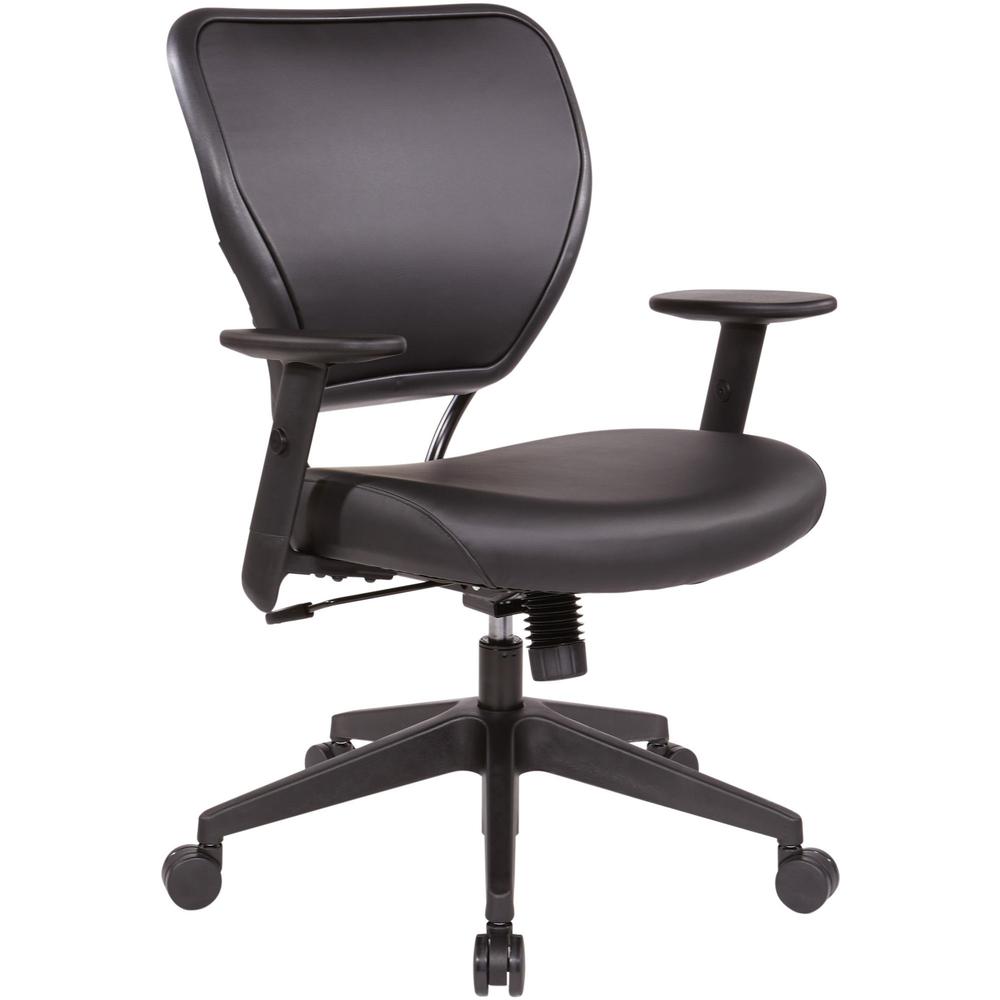 Office Star 5500 Dillon Back & Seat Managers Chair - Black Vinyl Seat - Black Vinyl Back - 5-star Base - Armrest - 1 Each. Picture 1