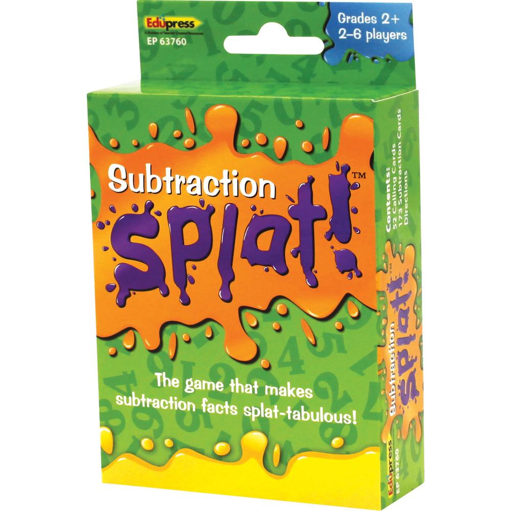 Teacher Created Resources Math Splat Subtraction Game - Educational - 2 to 6 Players - 1 Each. Picture 1