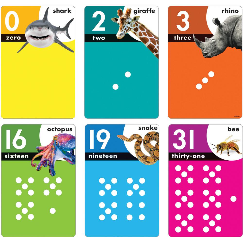 Trend Animals Count 0-31 Learning Set with Numbered Counting Cards - Theme/Subject: Fun - Skill Learning: Animal Shapes, Mathematics, Number - 1 Each. Picture 1