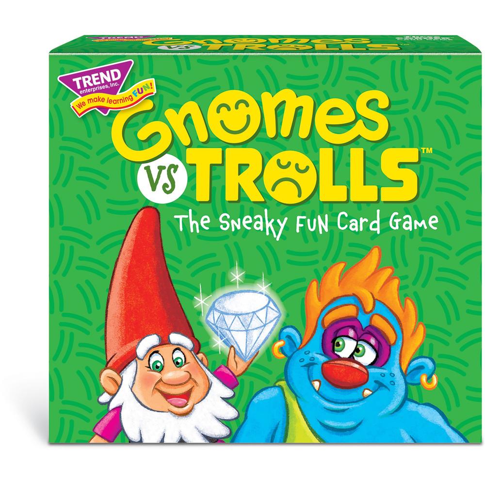 Trend Gnomes vs Trolls Three Corner Card Game - Matching - 2 to 4 Players - 1 Each. Picture 1