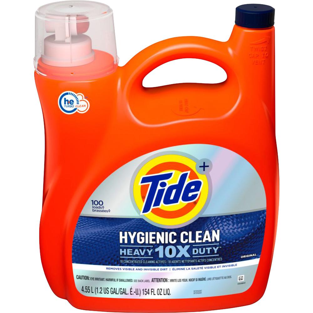 Tide Hygienic Clean Laundry Detergent - 154 fl oz (4.8 quart)Bottle - 1 Bottle - Hygienic, Hypoallergenic, Heavy Duty - Blue. Picture 1