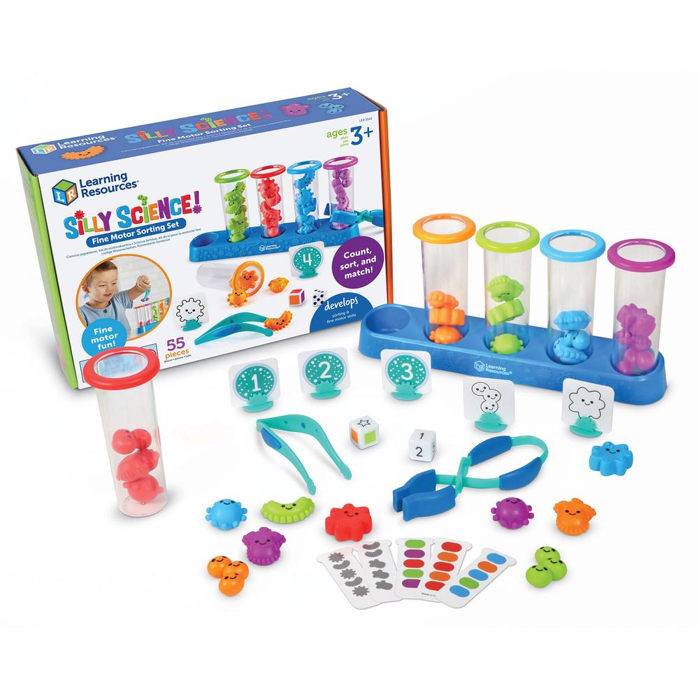 Learning Resources Silly Science Fine Motor Sorting Set - Theme/Subject: Fun - Skill Learning: Sorting, Fine Motor, Counting, Imagination - 3-7 Year - Multi. Picture 1