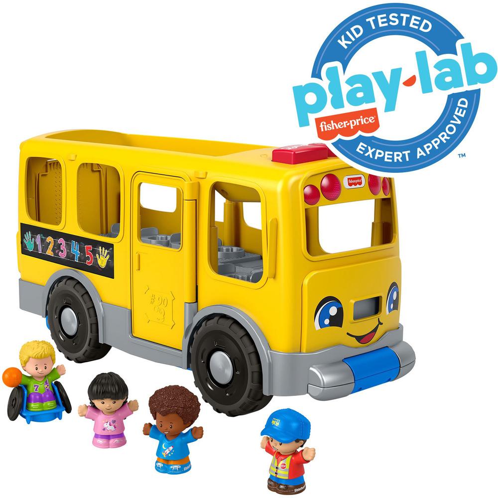 Fisher-Price Little People Toddler Learning Toy, Big Yellow School Bus Musical Push Toy - 1-5 Year Age - 1 Each - Yellow. Picture 1